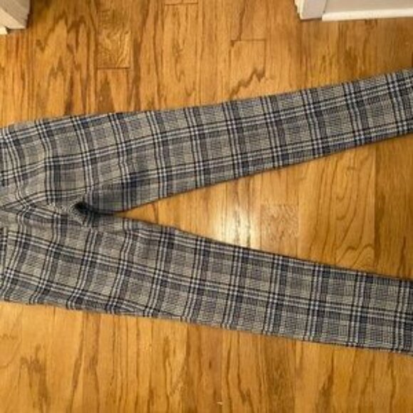 Blue cotton and wool blend Tartan High Waisted Trousers from Off-White. - Picture 2 of 9